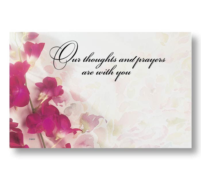 Thoughts and Prayers Sympathy Enclosure Cards