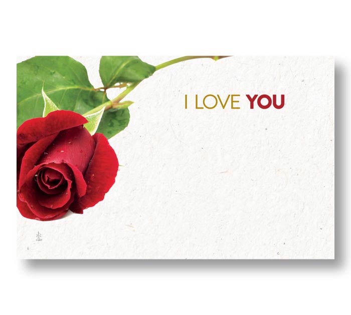 Enclosure Card I Love You Rose