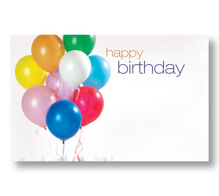 Enclosure Card Happy Birthday Balloons