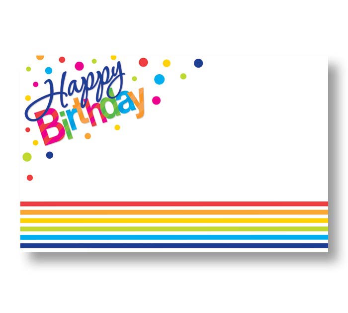 Enclosure Card Happy Birthday Stripes