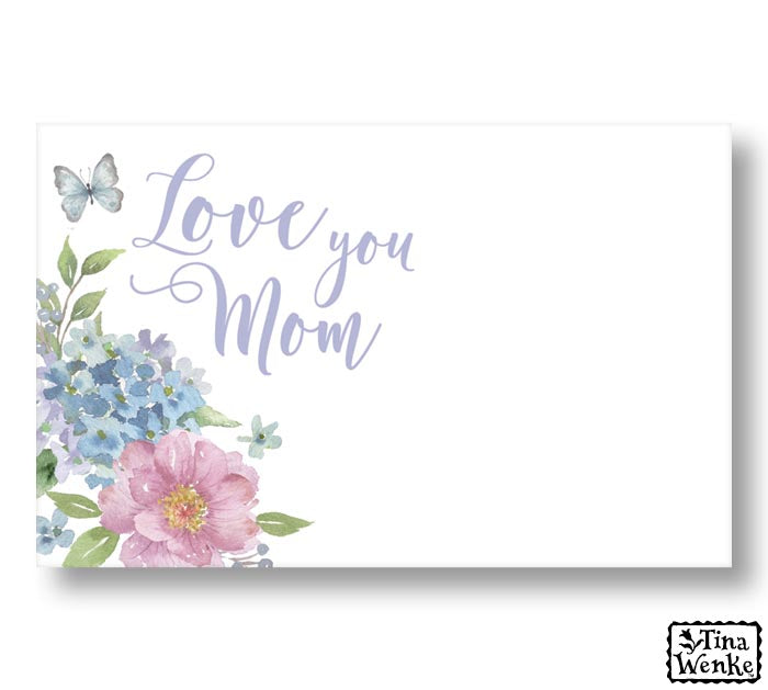 Love You Mom Enclosure Cards