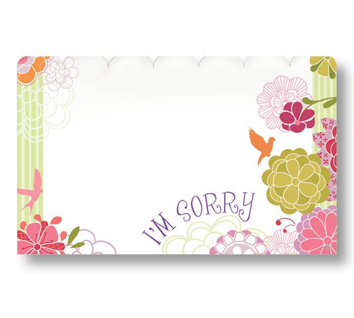 Enclosure Card I'm Sorry Flowers