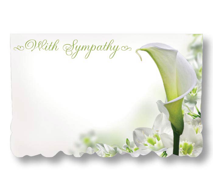 With Sympathy Enclosure Cards