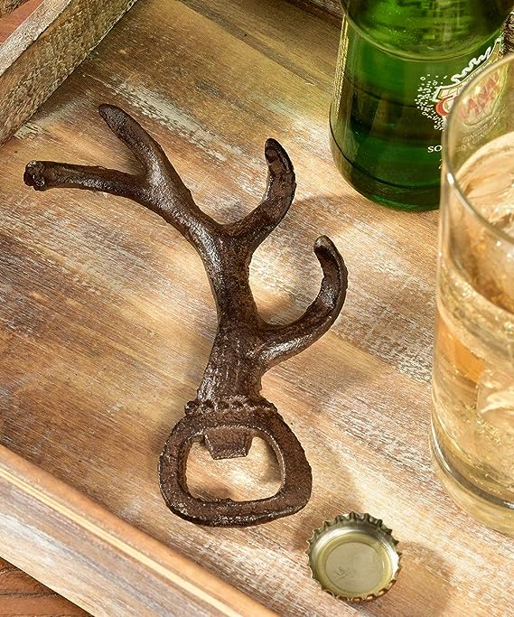 Cast Iron Antler Design Bottle Opener