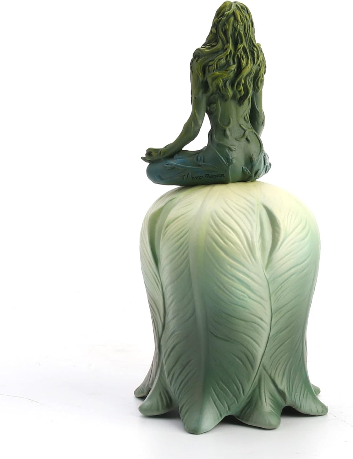 Mother Earth Goddess Gaia Lotus Position On Flower Bell