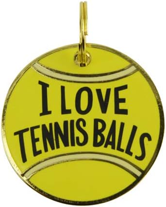 Pet Collar Charm - I Love Tennis Balls