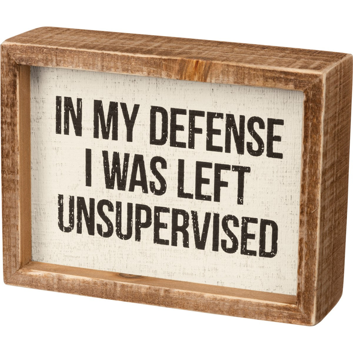 I Was Left Unsupervised Inset Box Sign