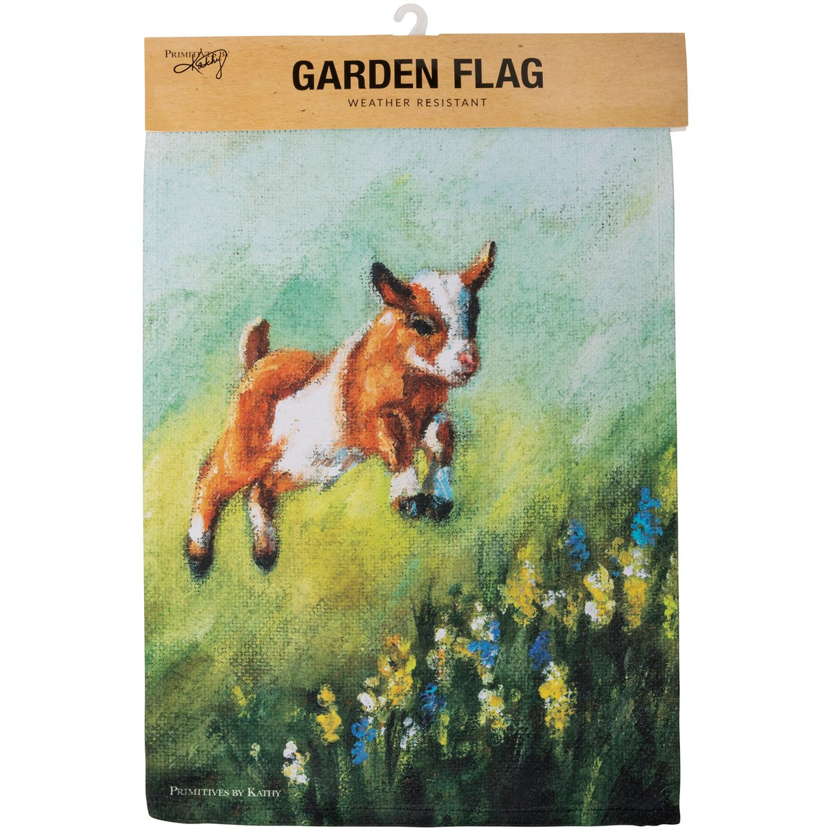 Jumping Goat Garden Flag