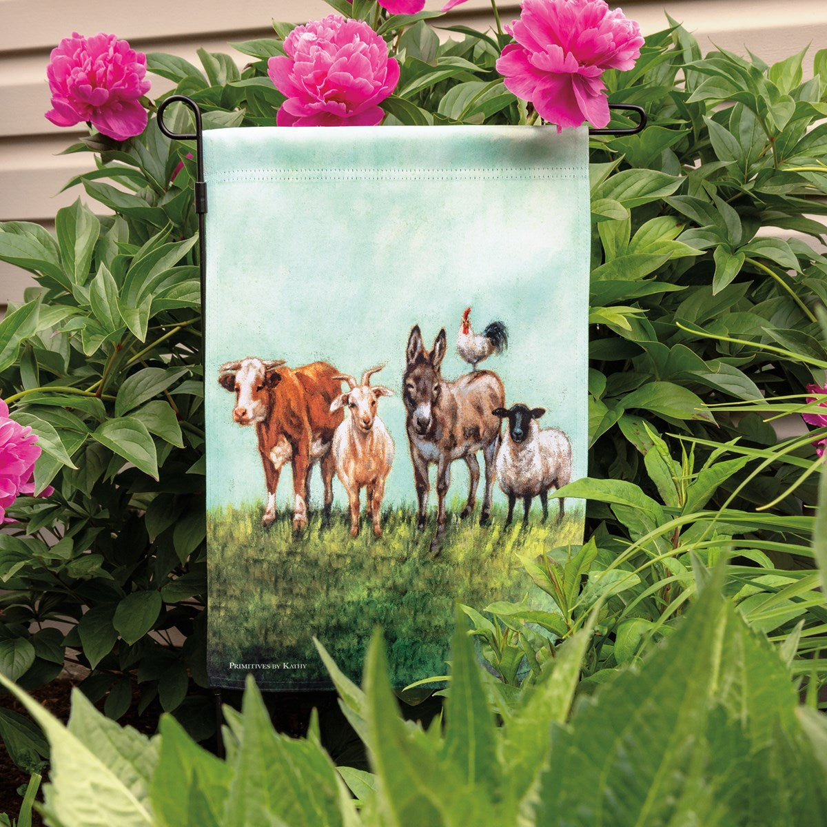 Animal Family Garden Flag