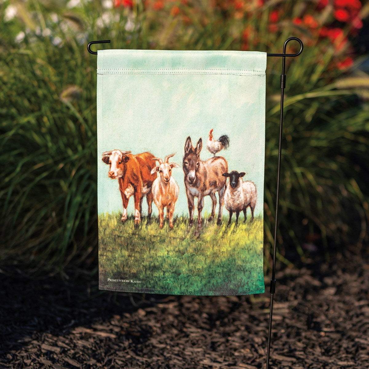Animal Family Garden Flag