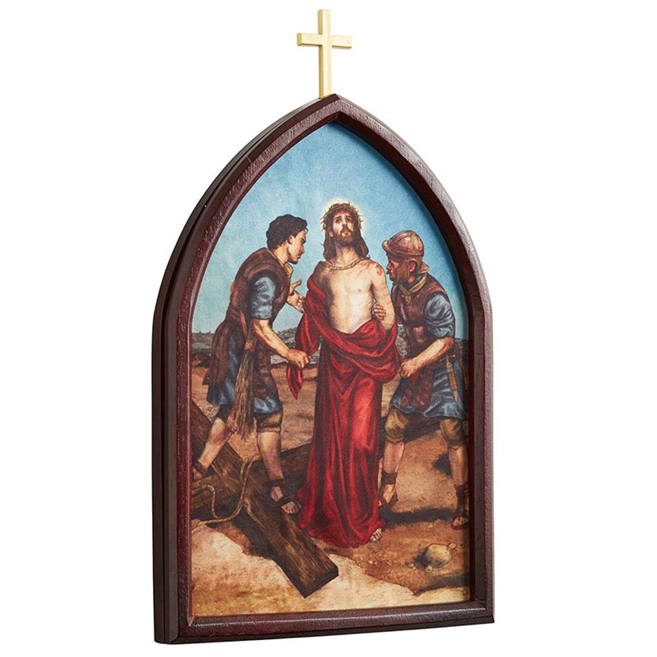 Stations Of The Cross Wood Plaque
