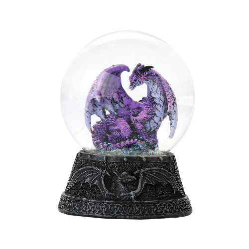 Hoarfrost Dragon Water Globe Figurine