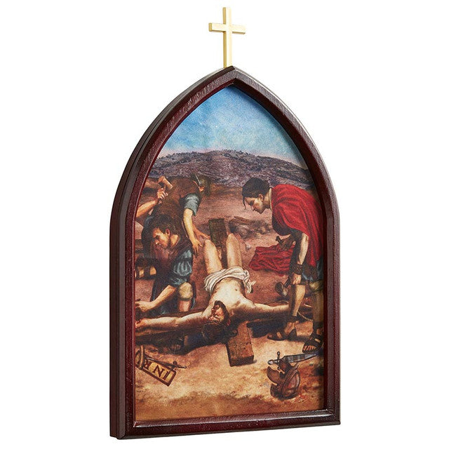 Stations Of The Cross Wood Plaque