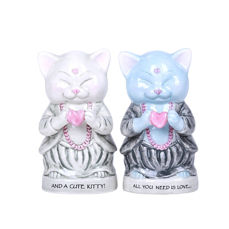 Master Meow Meditation  Salt & Pepper Shaker Set