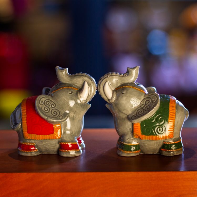 Raja Elephants Salt And Pepper Shakers Set