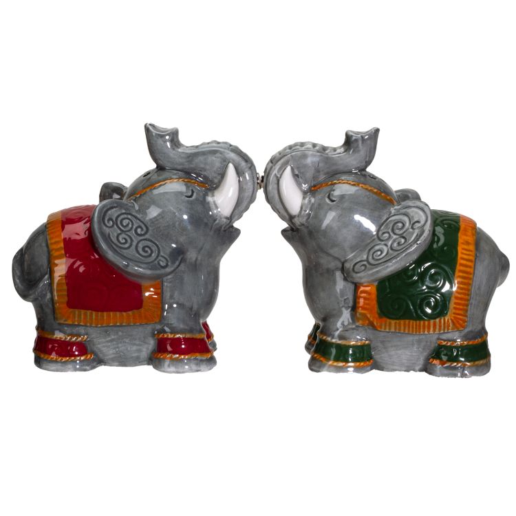 Raja Elephants Salt And Pepper Shakers Set