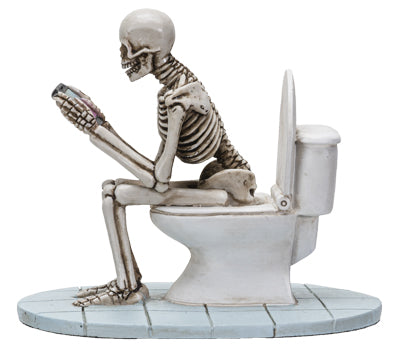 Skeleton On Toilet