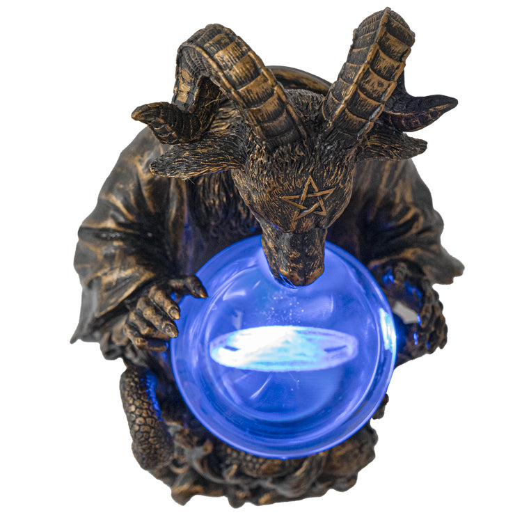 Baphome with LED Gazing Ball Statue