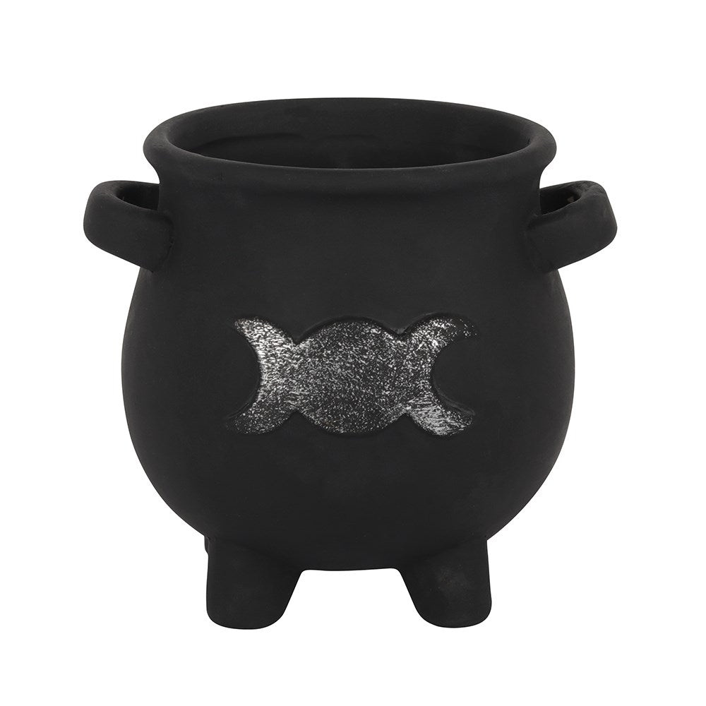 Triple Moon Cauldron Terracotta Planter Pot