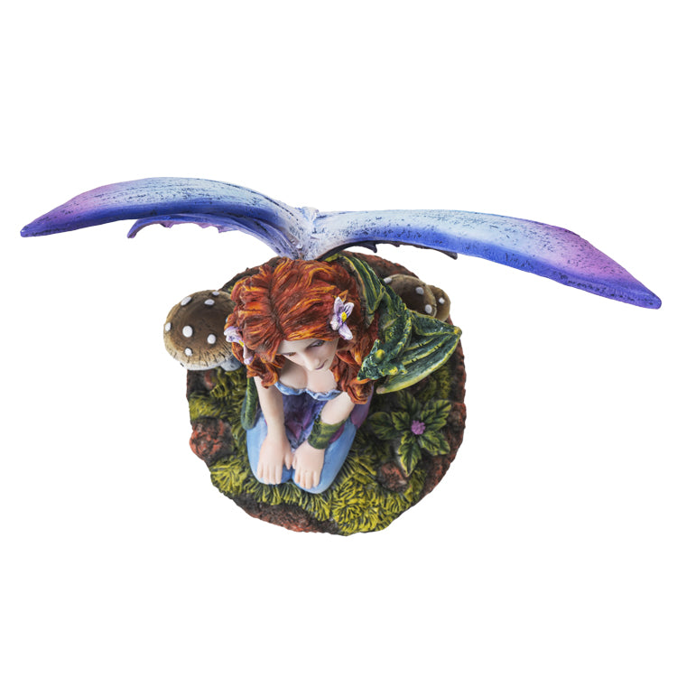 Dream Fairy with Green Dragon Statue