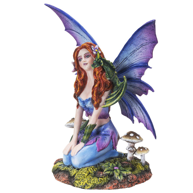 Dream Fairy with Green Dragon Statue