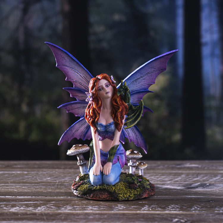 Dream Fairy with Green Dragon Statue