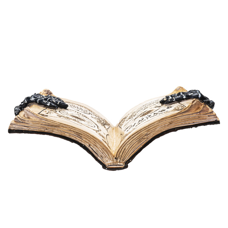 Psychic Book with Skeleton Palmistry Hands Statue Figurine
