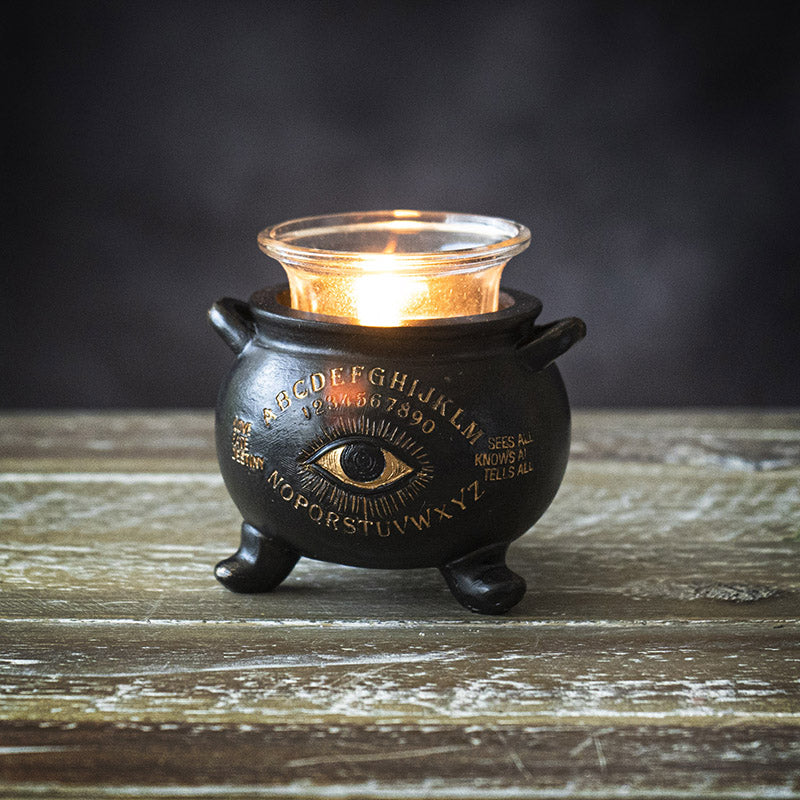 Spirit Board Cauldron Votive Holder