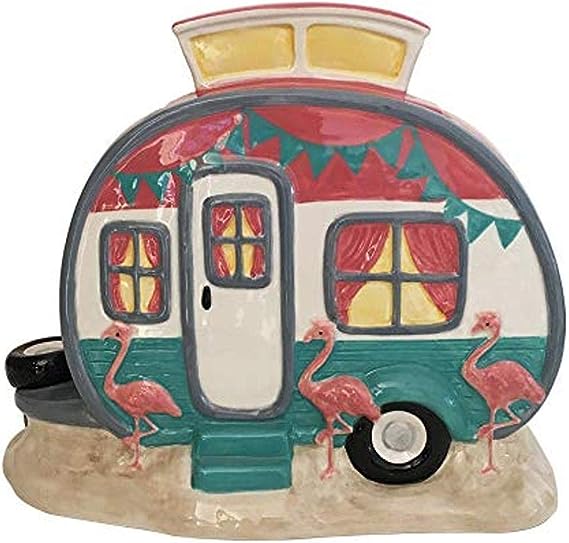 Flamingo Camper Cookie Jar