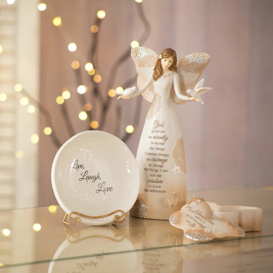 Serenity 9" Angel Holding Doves