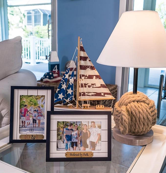 Mango Wood American Flag Decoration