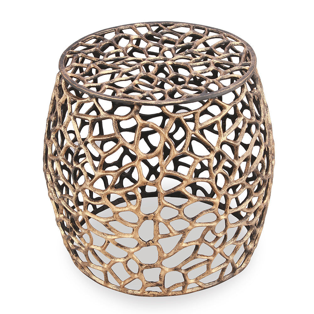 Branch And Lattice Pattern Garden Stool