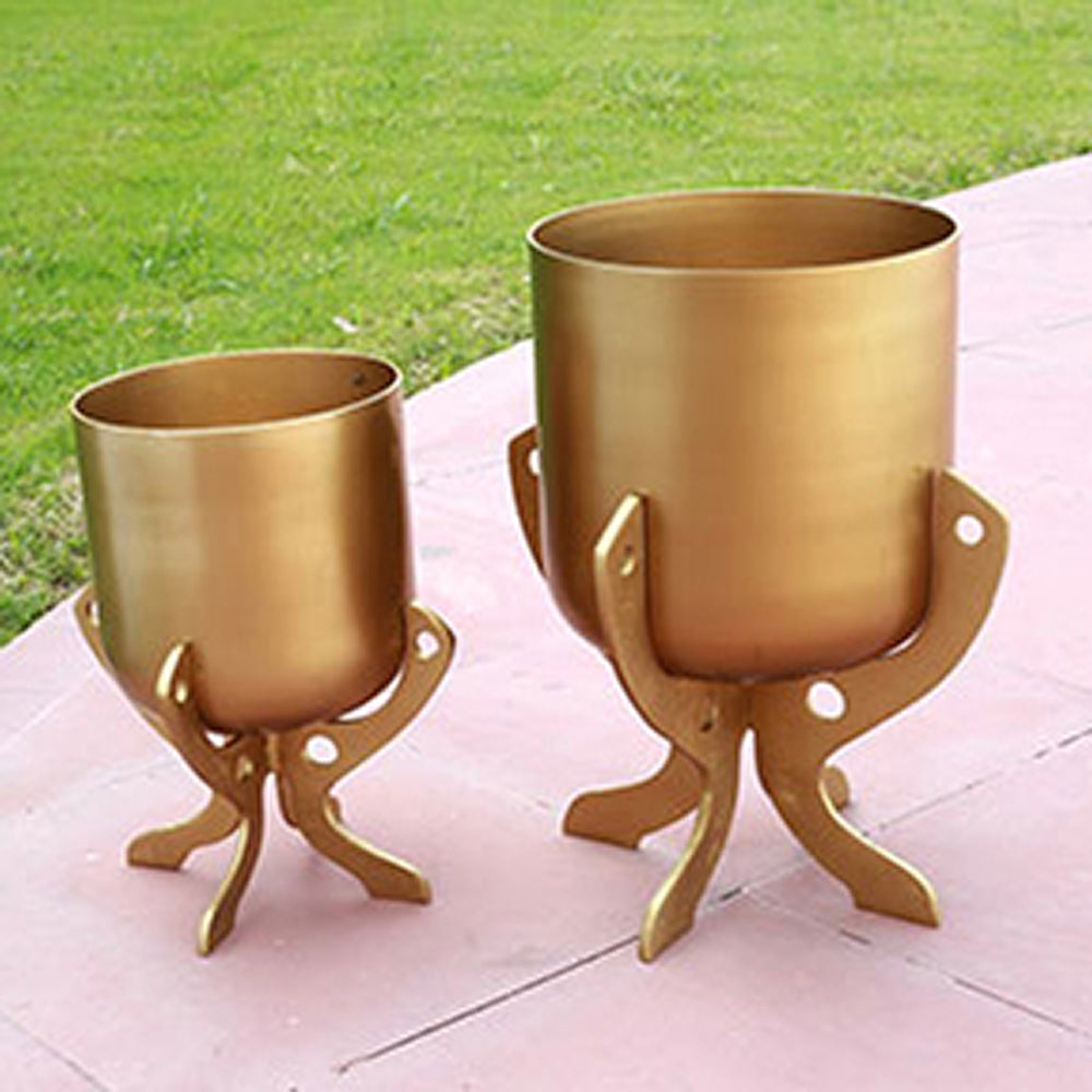Golden Finish Planter Holders