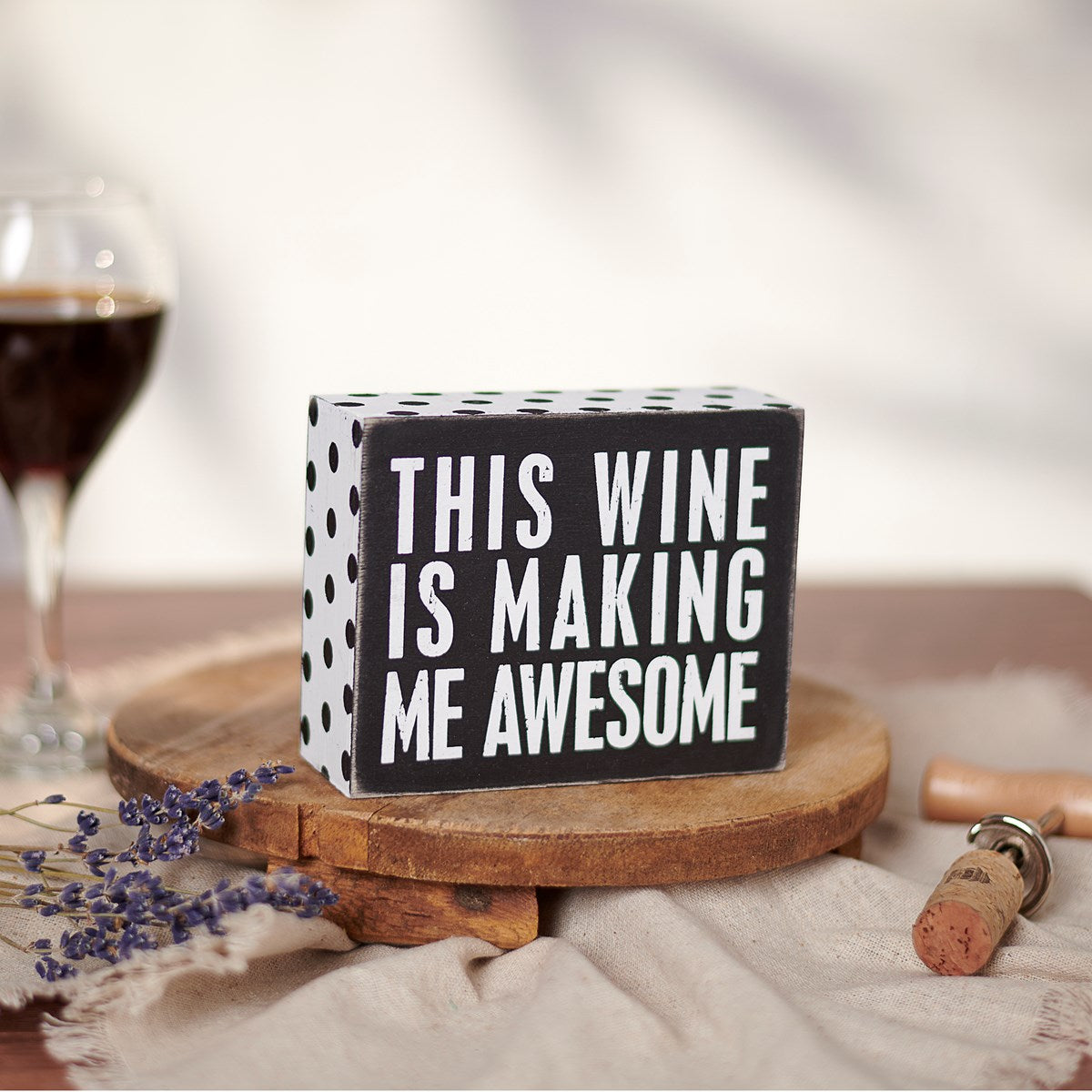 Wine Awesome Box Sign