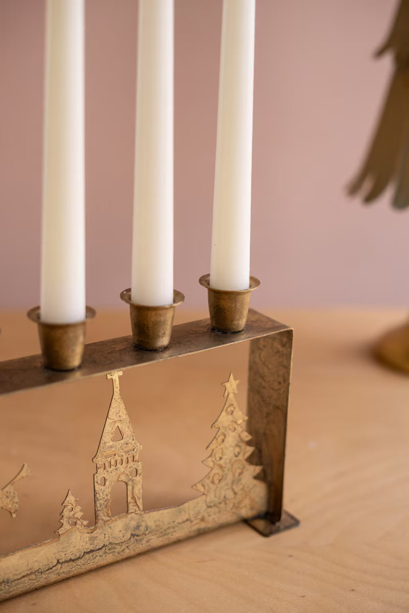 Antique Gold Table Top Christmas Candelabra