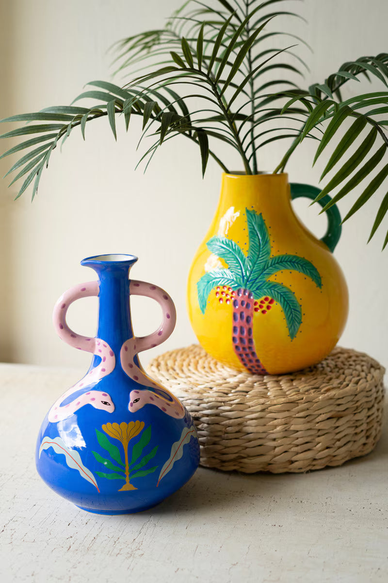 Funky Ceramic Palm Tree Vase