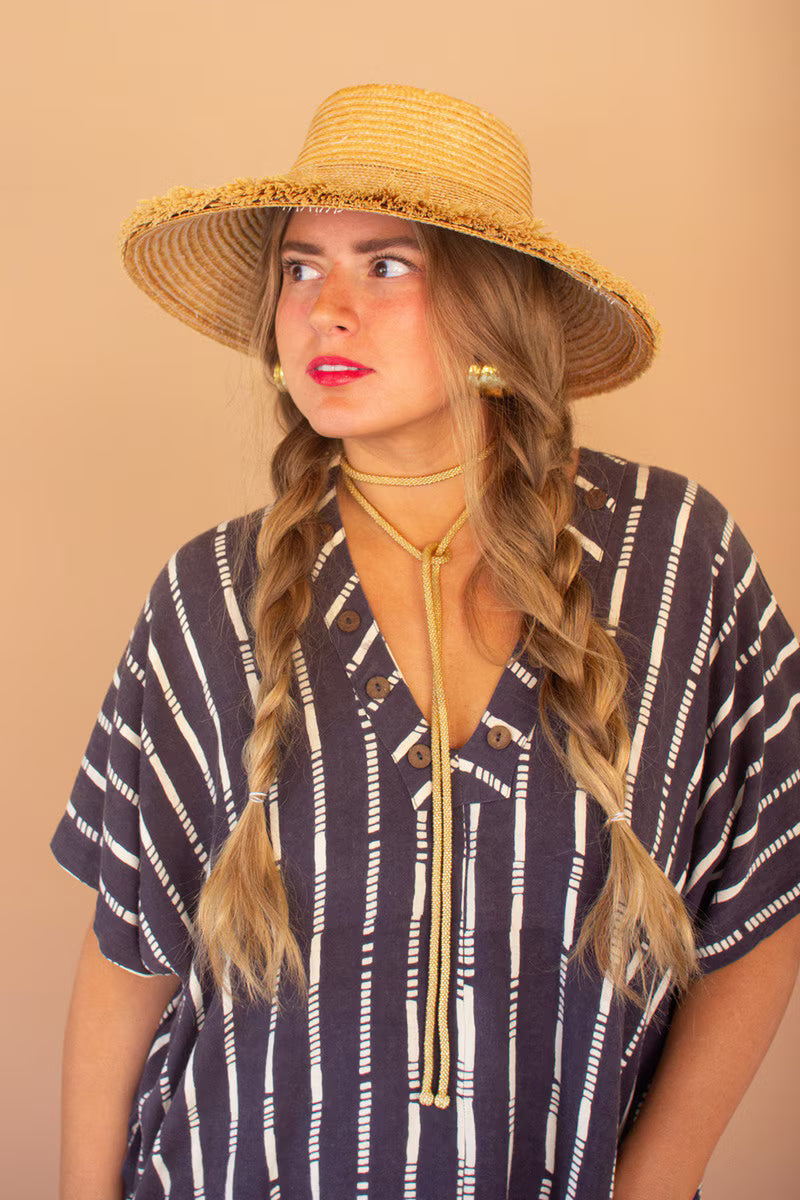 Gold Plain Seed-Beaded Lariat
