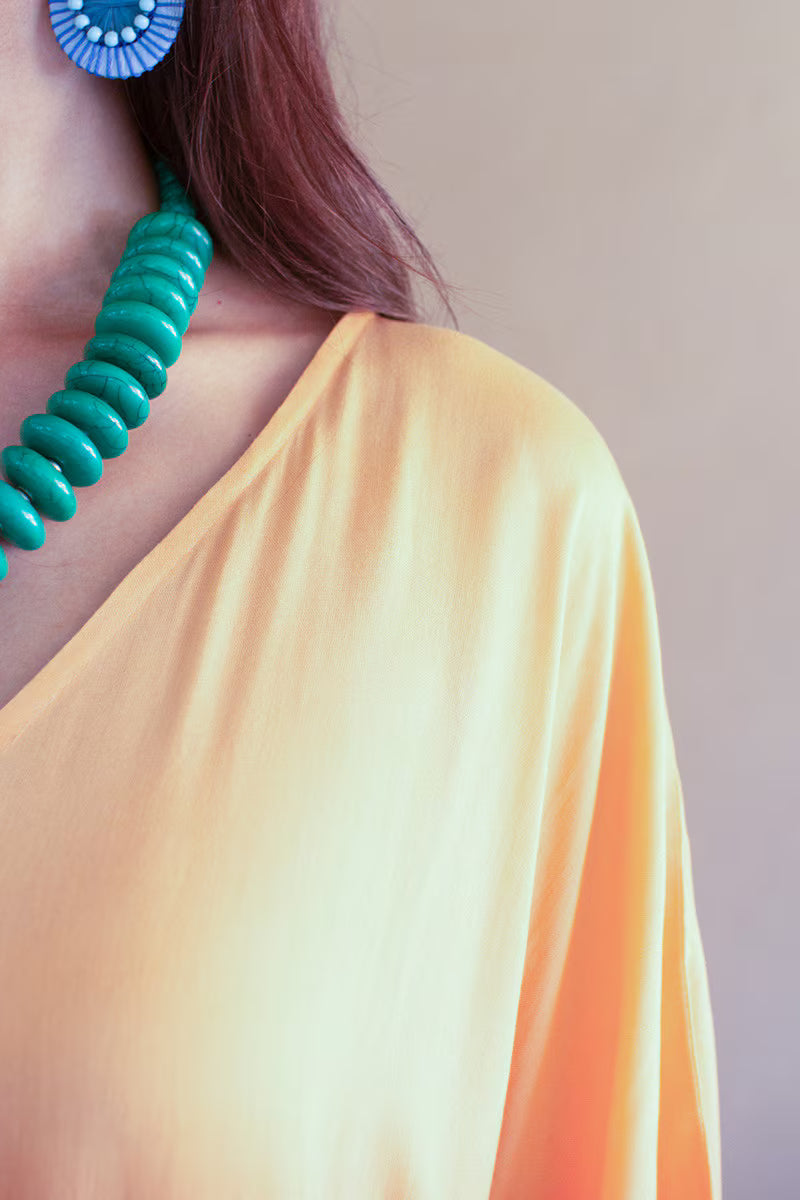 Cumin Kaftan with Matching Bag