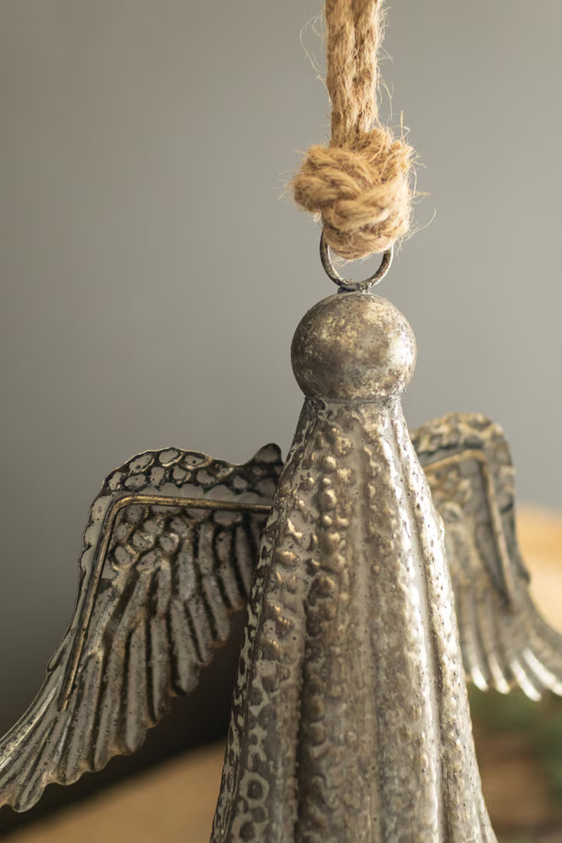 Rustic Metal Angel Bell Door Hanger