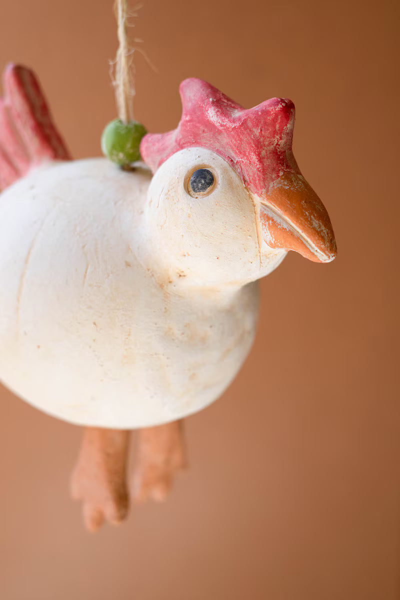 Hanging Clay Chicken Chime