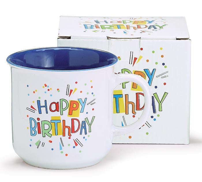 Happy Birthday With Confetti Coffee Mug
