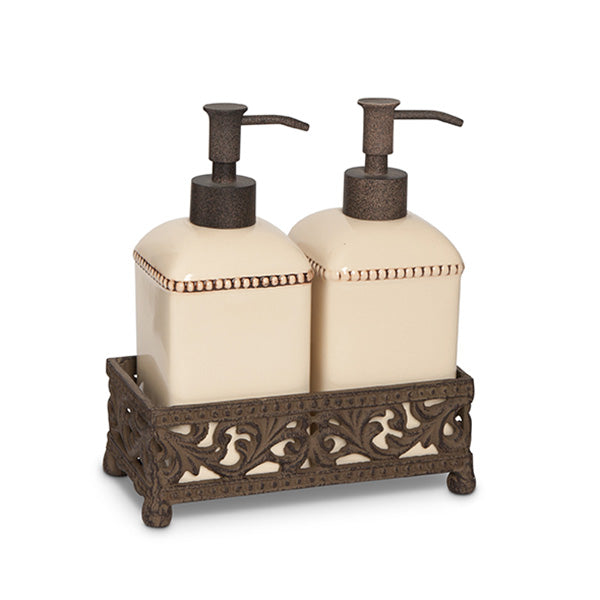 Acanthus Double Soap/Lotion Dispenser