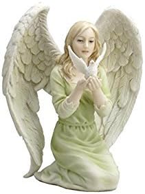 Angel Kneeling with Dove in Hands Statue