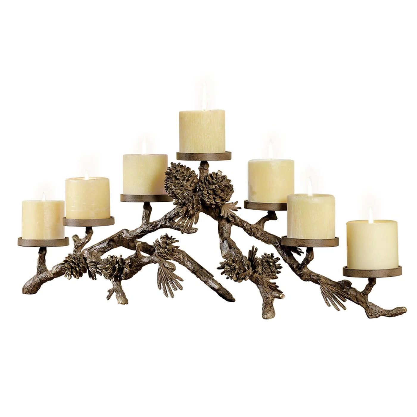 Pinecone Mantlepiece Candleholder