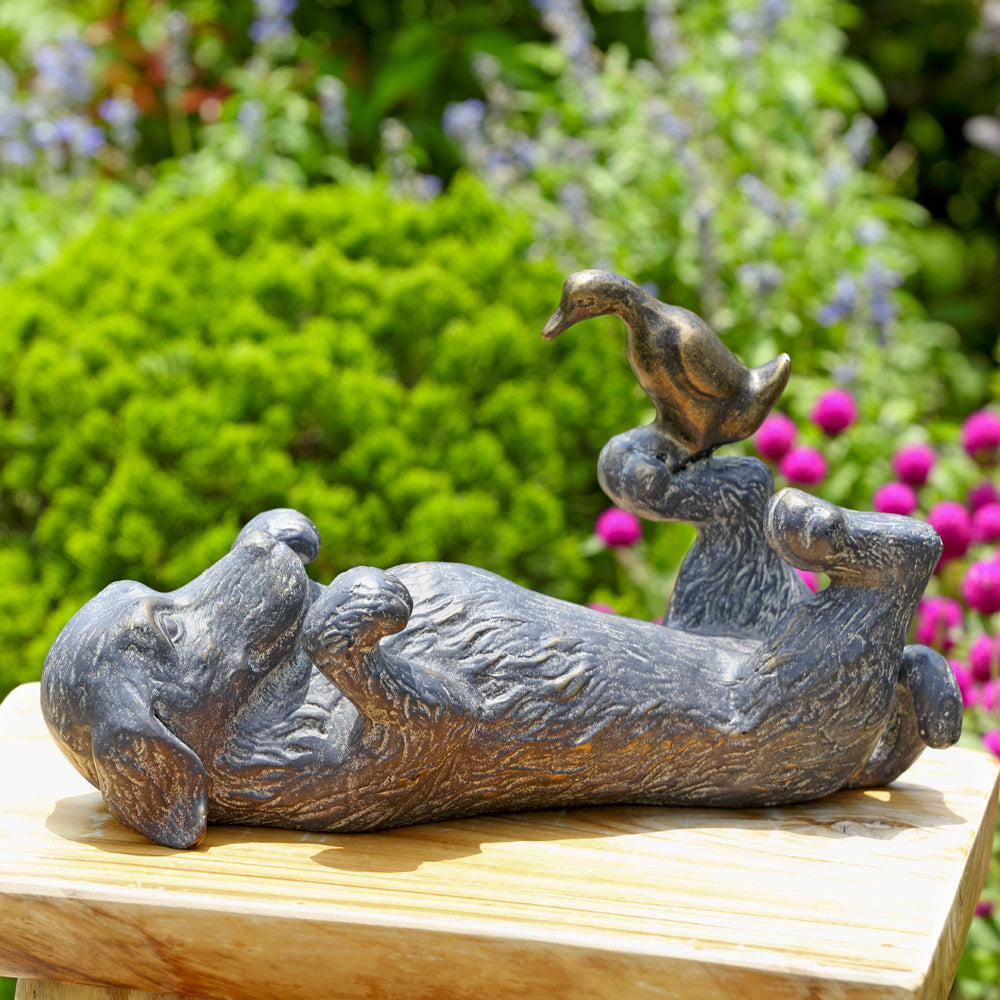 Puppy Play Garden Sculpture