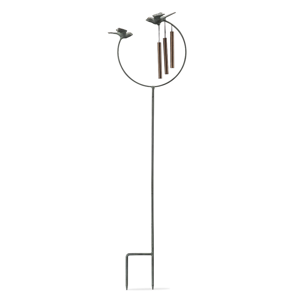 Bird Pair Windbell on Stake
