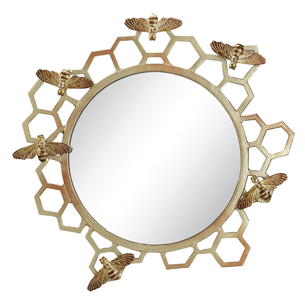 Honeycomb And Bee Wall Mirror