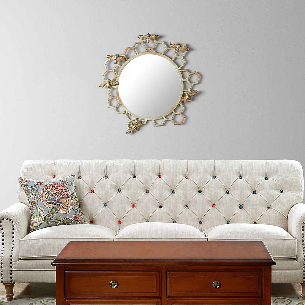 Honeycomb And Bee Wall Mirror