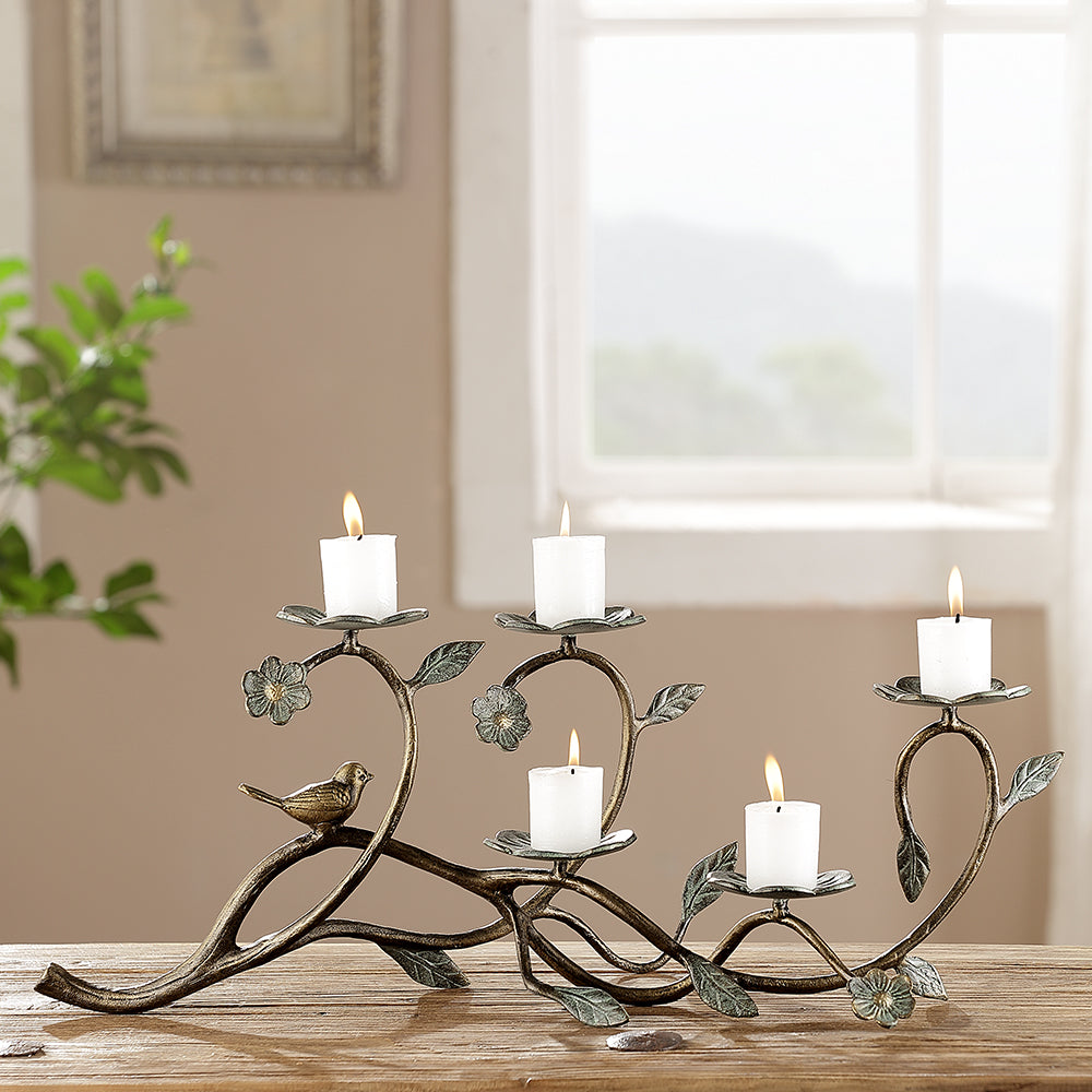 Bird And Flowers Candelabra