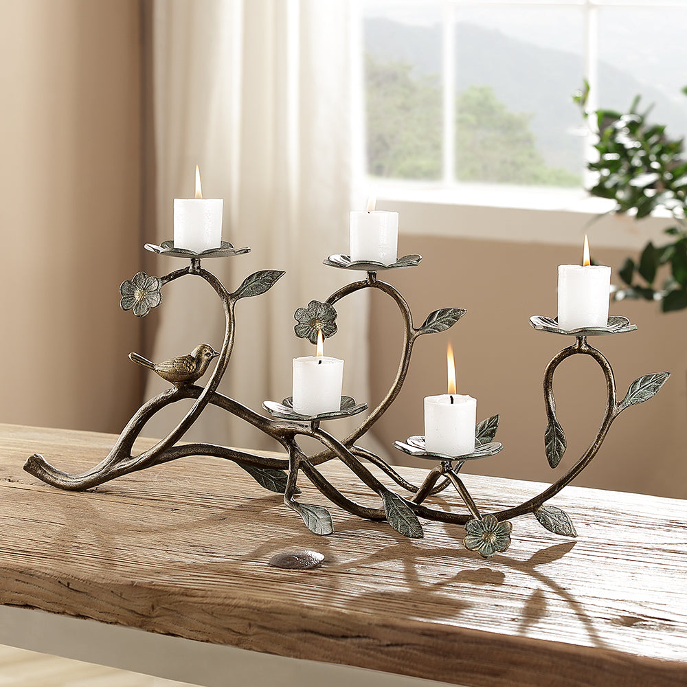 Bird And Flowers Candelabra